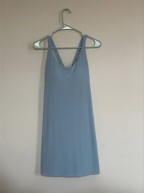 Uniqlo AIRism Active Dress M Built-In Bra & Shorts Light Blue